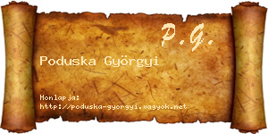 Poduska Györgyi névjegykártya